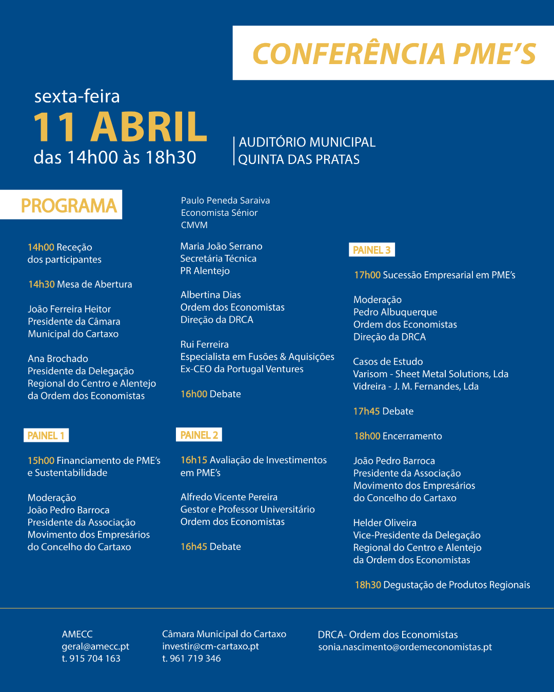 Conferência DRCA AMECC - Programa
